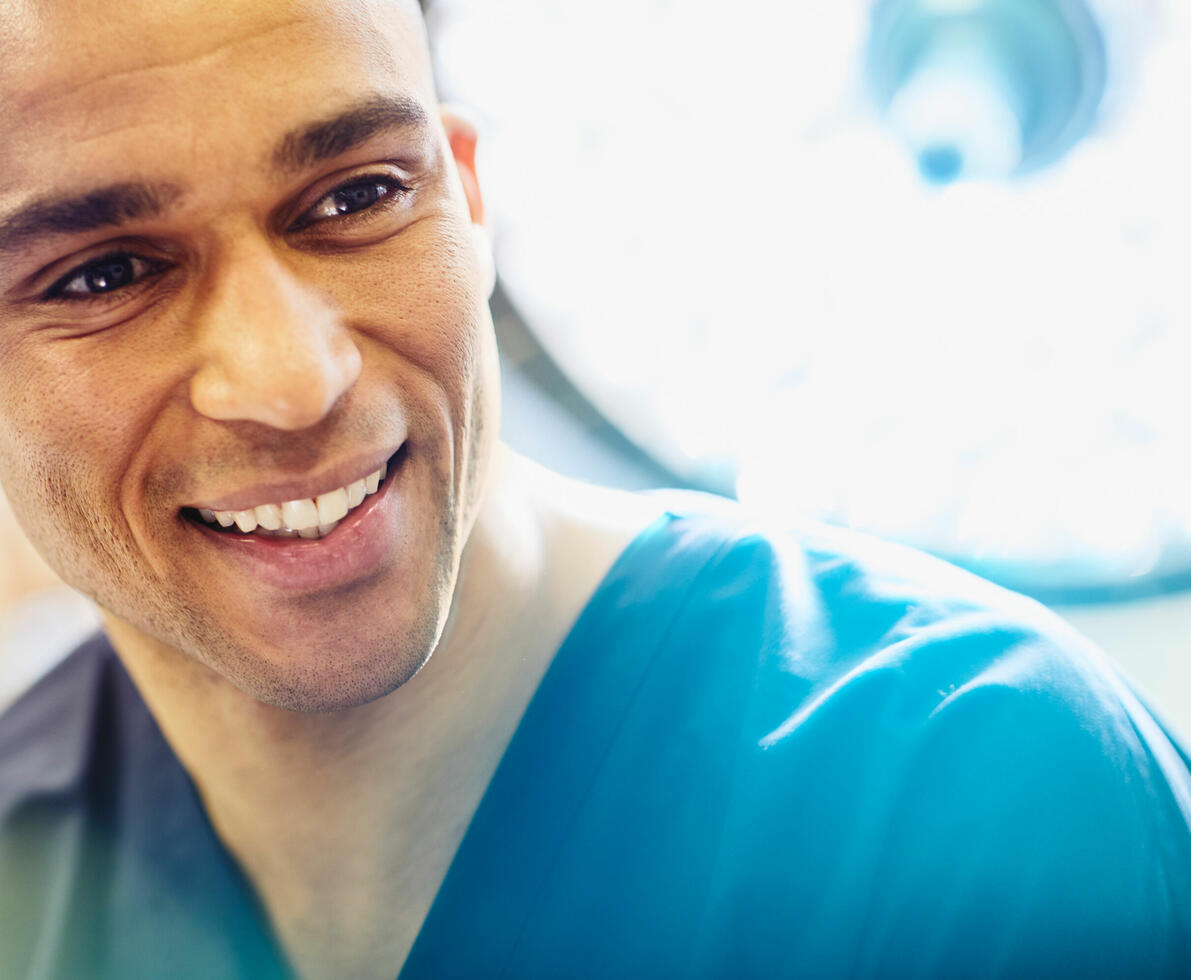 A man smiling