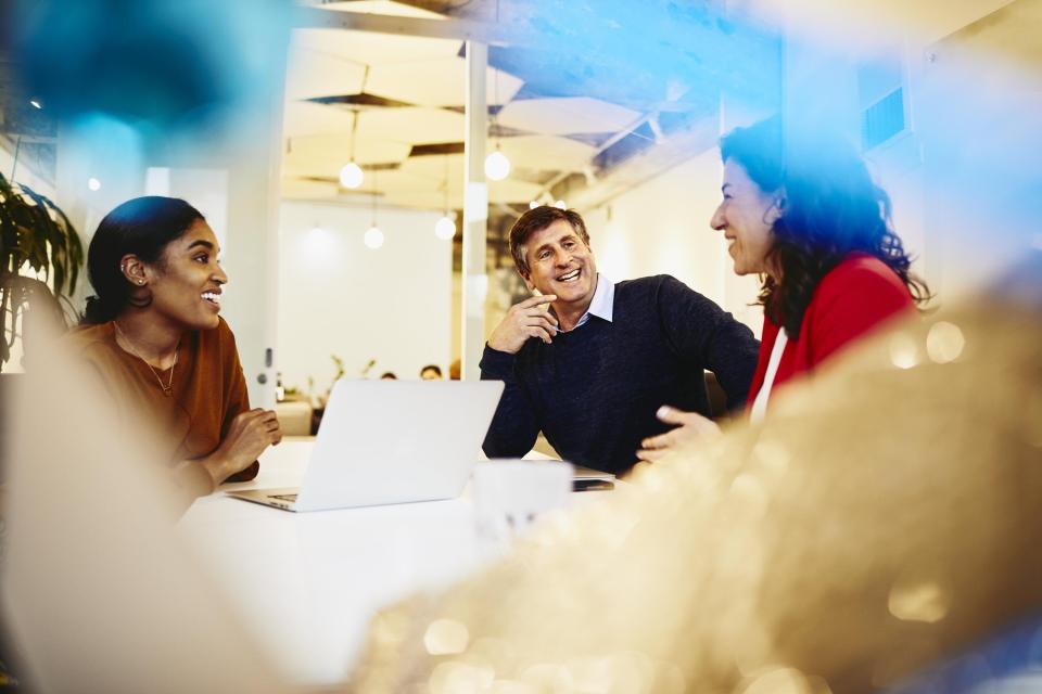 Group having a conversation