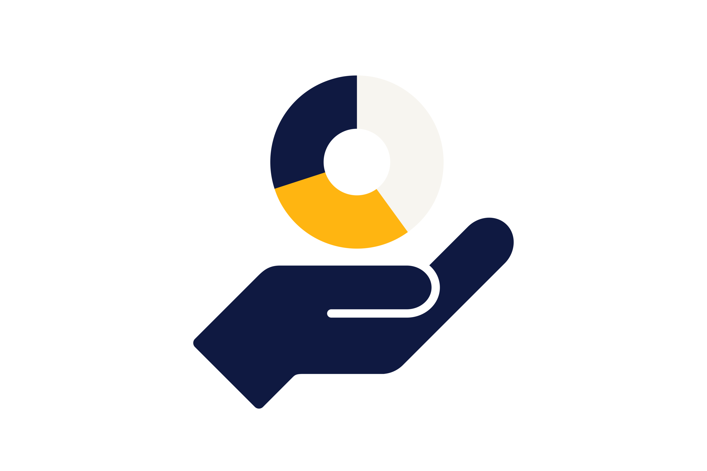 illustration av en hand som håller i ett diagram